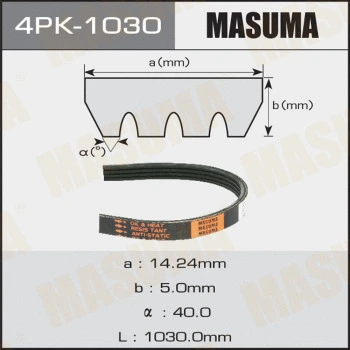4PK-1030 MASUMA Поликлиновой ремень (фото 1)
