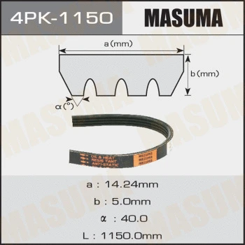 4PK-1150 MASUMA Поликлиновой ремень (фото 1)