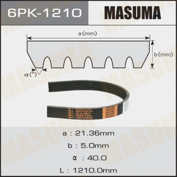 6PK-1210 MASUMA Поликлиновой ремень (фото 1)