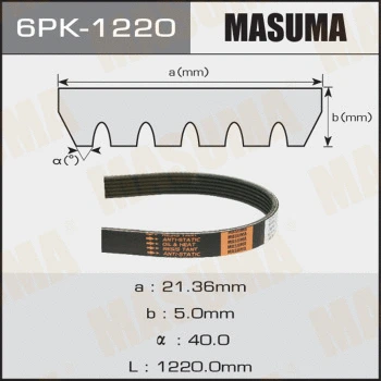 6PK-1220 MASUMA Поликлиновой ремень (фото 1)
