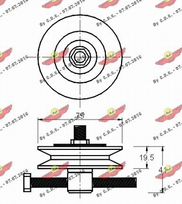 03.679 AUTOKIT Натяжная планка, поликлиновой ремень (фото 2)