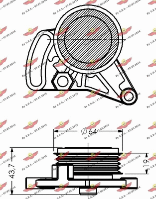 03.774 AUTOKIT Натяжная планка, поликлиновой ремень (фото 2)