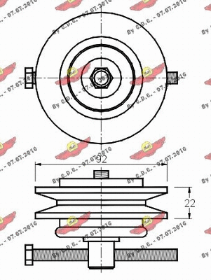 03.80296 AUTOKIT Натяжная планка, поликлиновой ремень (фото 2)