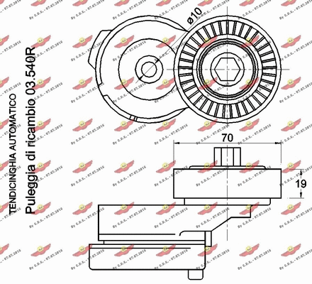 03.80329 AUTOKIT Натяжная планка, поликлиновой ремень (фото 2)