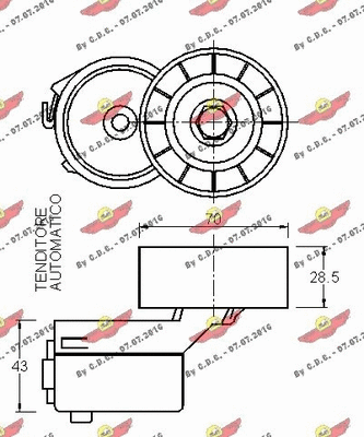 03.80629 AUTOKIT Натяжная планка, поликлиновой ремень (фото 2)