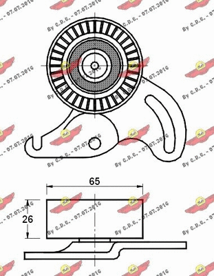 03.80773 AUTOKIT Натяжная планка, поликлиновой ремень (фото 2)