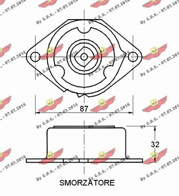 03.80942 AUTOKIT Натяжная планка, поликлиновой ремень (фото 2)