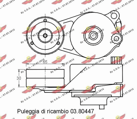 03.80993 AUTOKIT Натяжная планка, поликлиновой ремень (фото 2)