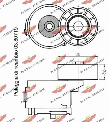 03.81090 AUTOKIT Натяжная планка, поликлиновой ремень (фото 2)