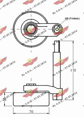 03.81100 AUTOKIT Натяжная планка, поликлиновой ремень (фото 2)