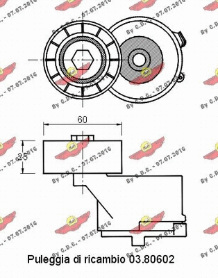 03.81140 AUTOKIT Натяжная планка, поликлиновой ремень (фото 2)