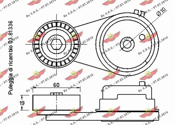 03.81335 AUTOKIT Натяжная планка, поликлиновой ремень (фото 2)