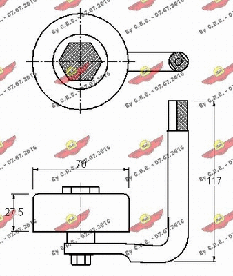 03.81420 AUTOKIT Натяжная планка, поликлиновой ремень (фото 2)