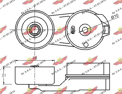 03.81433 AUTOKIT Натяжная планка, поликлиновой ремень (фото 2)