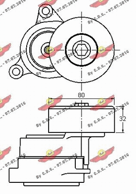 03.81434 AUTOKIT Натяжная планка, поликлиновой ремень (фото 2)