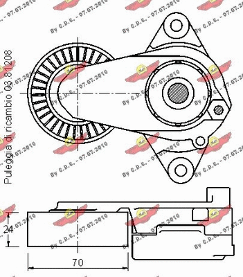 03.81498 AUTOKIT Натяжная планка, поликлиновой ремень (фото 2)