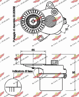 03.81785 AUTOKIT Натяжная планка, поликлиновой ремень (фото 2)