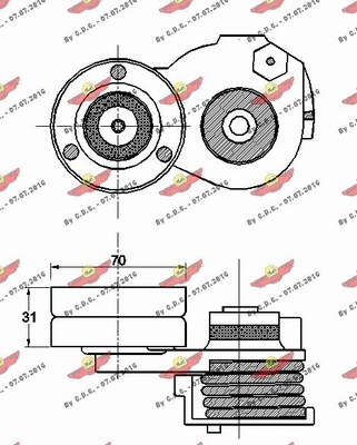 03.81815 AUTOKIT Натяжная планка, поликлиновой ремень (фото 2)