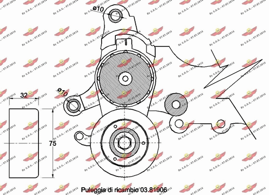 03.81863 AUTOKIT Натяжная планка, поликлиновой ремень (фото 2)