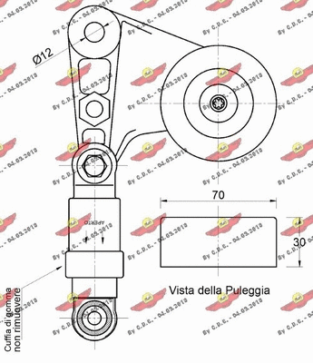 03.82112 AUTOKIT Натяжная планка, поликлиновой ремень (фото 2)