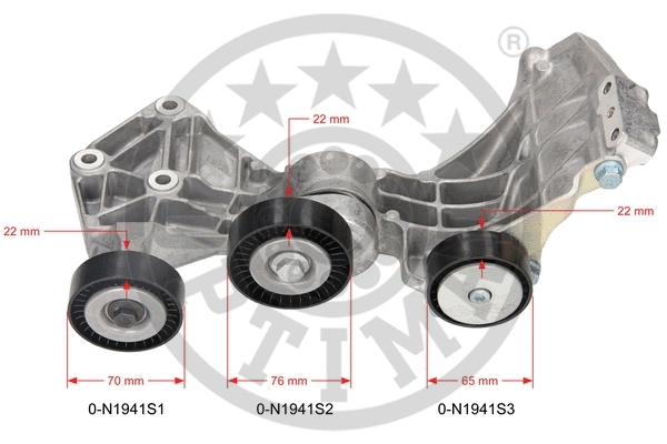 0-N1941 OPTIMAL Натяжитель ремня, клиновой зубча (фото 1)