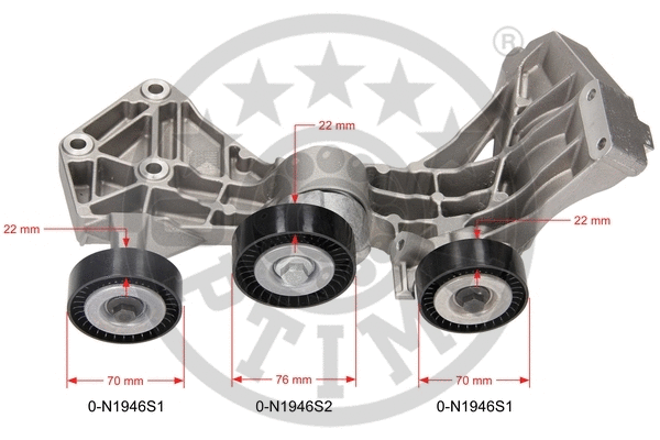 0-N1946 OPTIMAL Натяжитель ремня, клиновой зубча (фото 1)