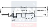 A-N102422 A-N PARTS Свеча накаливания (фото 4)