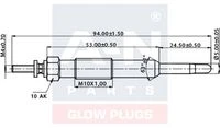 A-N094245 A-N PARTS Свеча накаливания (фото 4)