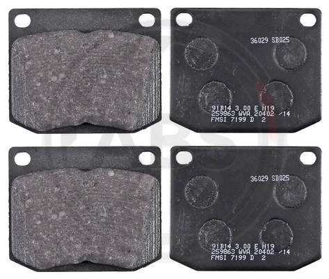 36029 A.B.S. Комплект тормозных колодок, дисковый тормоз (фото 2)