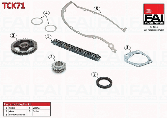 TCK71 FAI AUTOPARTS Комплект цели привода распредвала (фото 1)