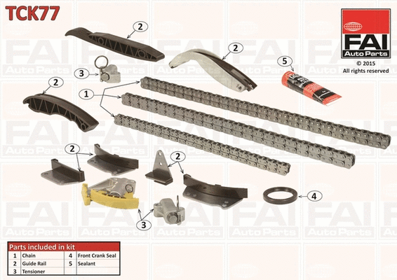 TCK77 FAI AUTOPARTS Комплект цели привода распредвала (фото 1)