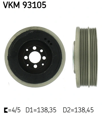 VKM 93105 SKF Ременный шкив, коленчатый вал (фото 1)