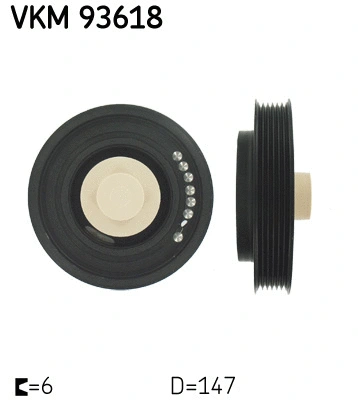 VKM 93618 SKF Ременный шкив, коленчатый вал (фото 1)