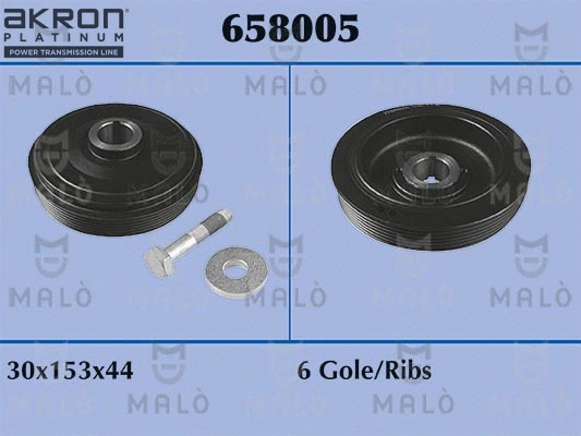 658005 MALO Ременный шкив, коленчатый вал (фото 1)