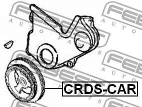 CRDS-CAR FEBEST Ременный шкив, коленчатый вал (фото 2)