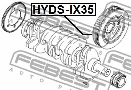 HYDS-IX35 FEBEST Ременный шкив, коленчатый вал (фото 2)