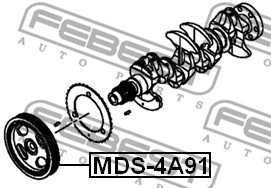 MDS-4A91 FEBEST Ременный шкив, коленчатый вал (фото 2)