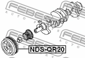 NDS-QR20 FEBEST Ременный шкив, коленчатый вал (фото 2)