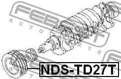NDS-TD27T FEBEST Ременный шкив, коленчатый вал (фото 2)