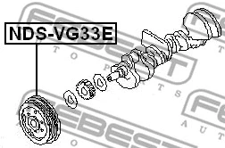 NDS-VG33E FEBEST Ременный шкив, коленчатый вал (фото 2)