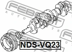 NDS-VQ23 FEBEST Ременный шкив, коленчатый вал (фото 2)