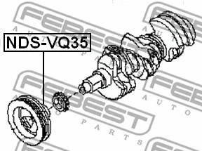 NDS-VQ35 FEBEST Ременный шкив, коленчатый вал (фото 2)