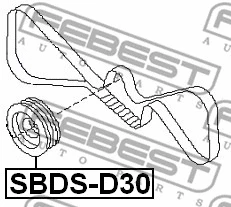 SBDS-D30 FEBEST Ременный шкив, коленчатый вал (фото 2)