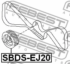 SBDS-EJ20 FEBEST Ременный шкив, коленчатый вал (фото 2)