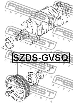 SZDS-GVSQ FEBEST Ременный шкив, коленчатый вал (фото 2)