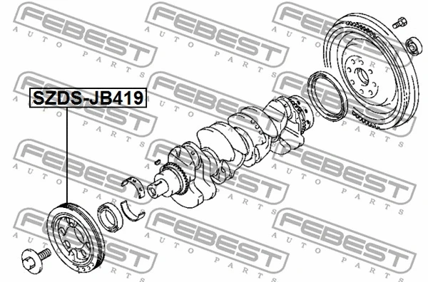 SZDS-JB419 FEBEST Ременный шкив, коленчатый вал (фото 2)