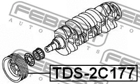 TDS-2C177 FEBEST Ременный шкив, коленчатый вал (фото 2)