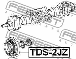 TDS-2JZ FEBEST Ременный шкив, коленчатый вал (фото 2)