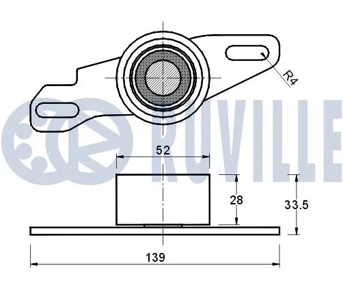 540093 RUVILLE Натяжной ролик, ремень ГРМ (фото 2)