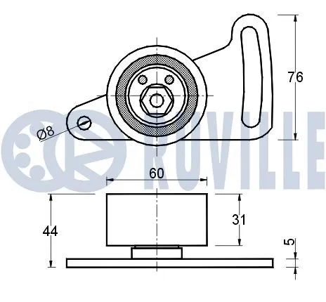 540148 RUVILLE Натяжной ролик, ремень ГРМ (фото 2)